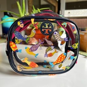 TORY BURCH Fish-Print Cosmetic Bag